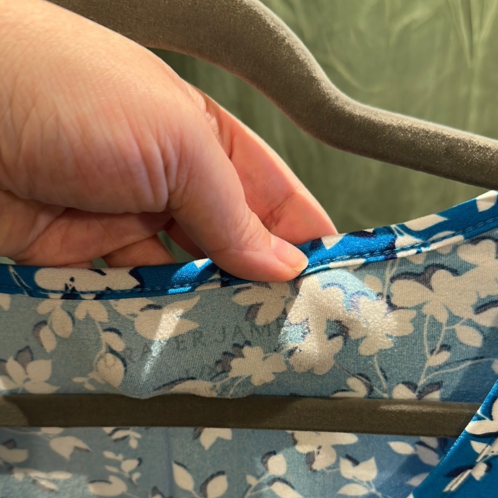 Draper James Blue and White Floral Pajama Dress - Picture 2 of 6